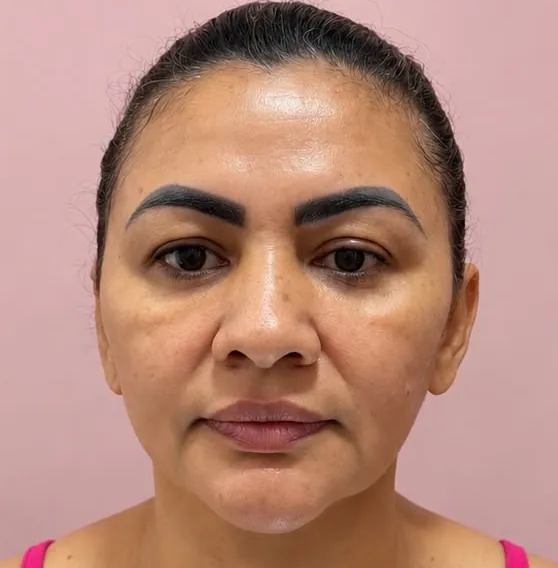Ultrassom microfocado: Frontal · lifting sem corte (antes)